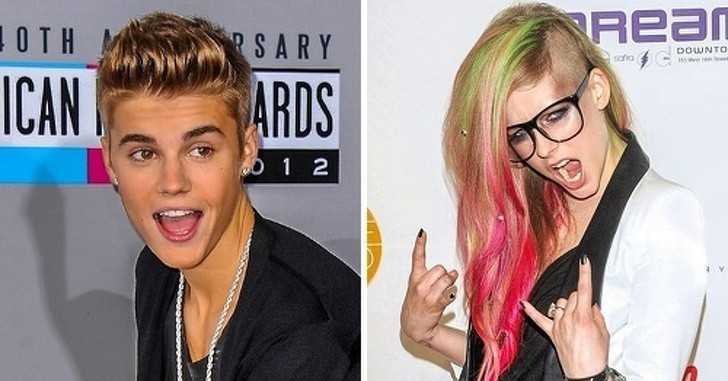 1. Justin Bieber i Avril Lavigne