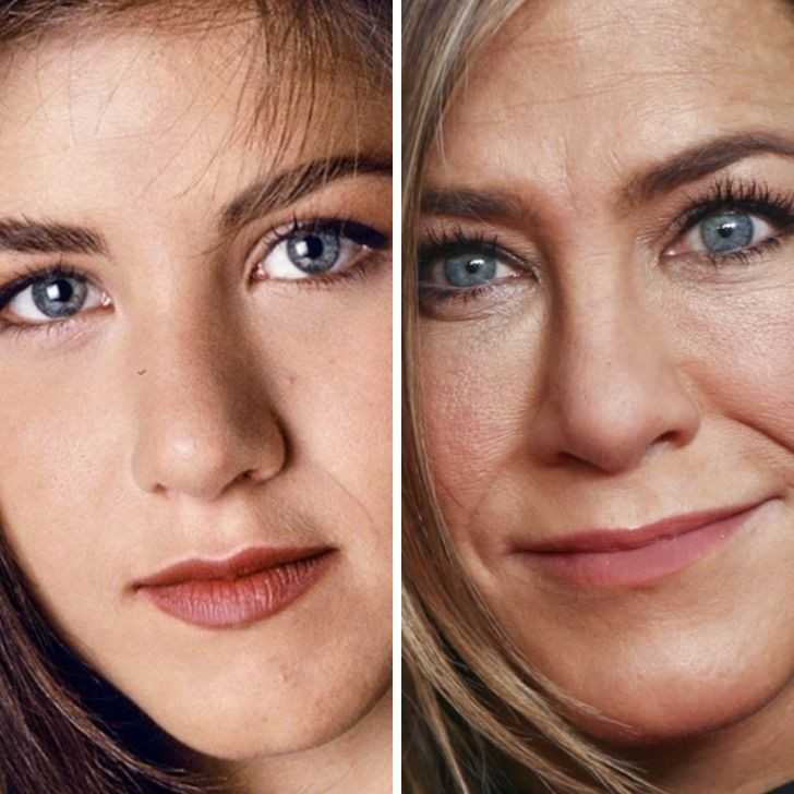 Jennifer Aniston - 21 lat vs 50 lat