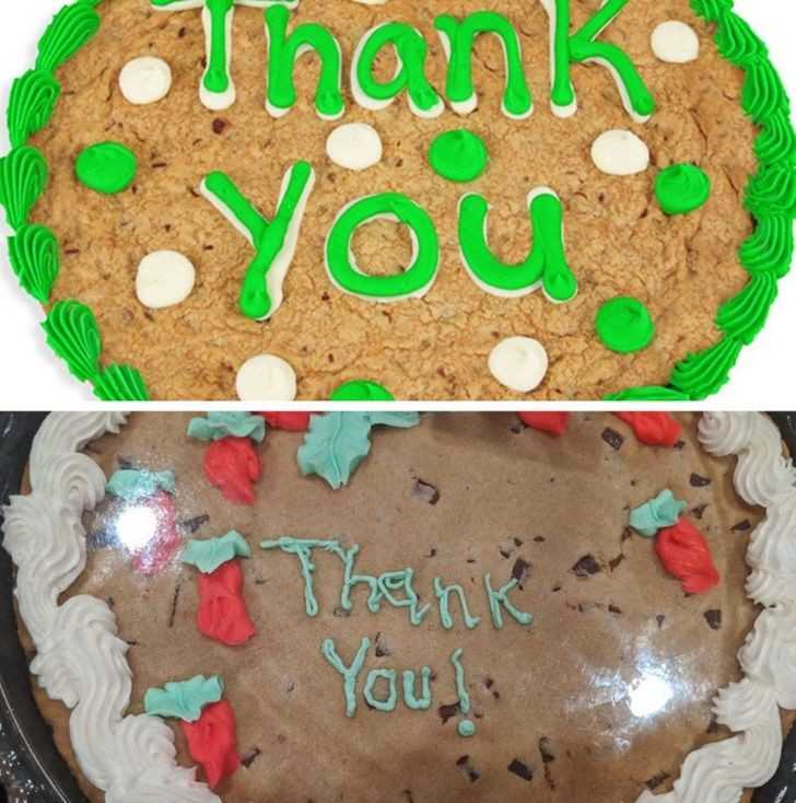 „Gdy prosisz ich, by napisali 'dziękuję' na wielkim ciastku...”