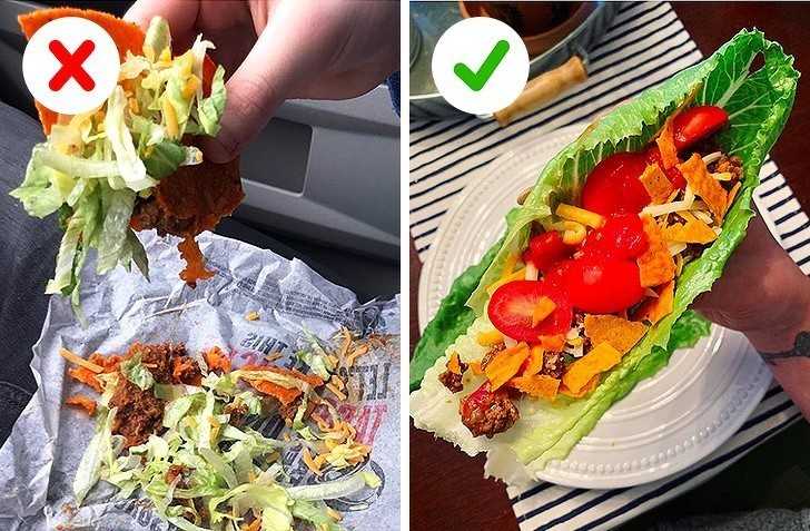 1. Jеśli twoje taco rozpada się podczas jedzenia, zawiń je w sаłаtę aby uniknąć bаłаganu.