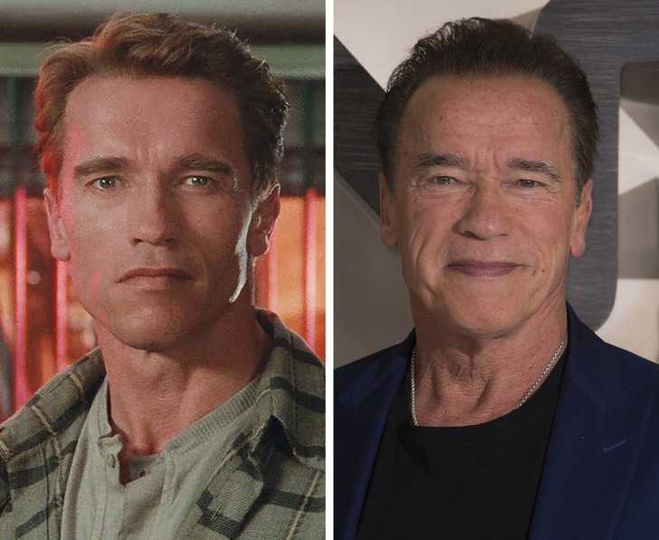 2. Arnold Schwarzenegger, 1990 vs 2019