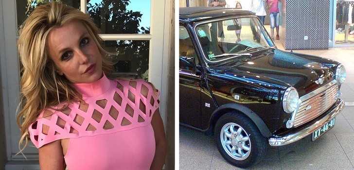 6. Britney Spears — BMW Mini Cooper