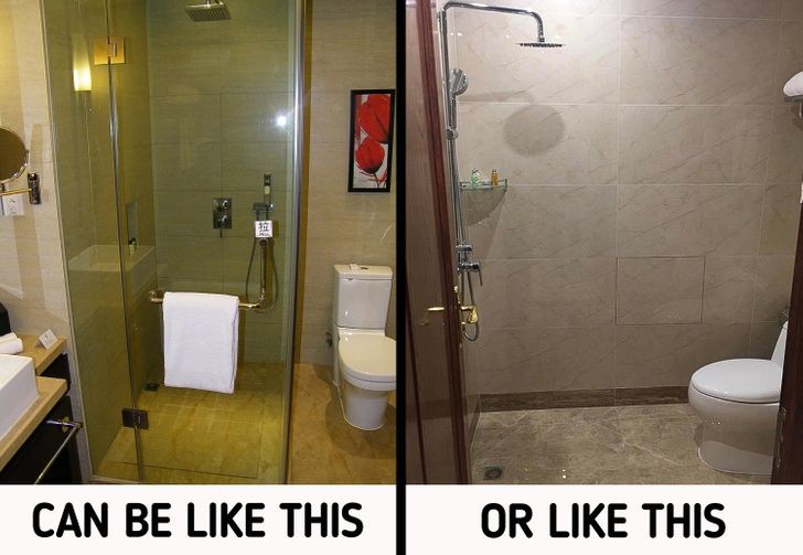7. Prysznic i toaleta znajdują się zwykle w tej samej przestrzeni.