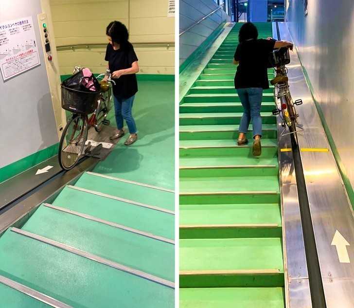 2. Niektórе stacje metra w Japonii są przystosowane dla rowerzystów.