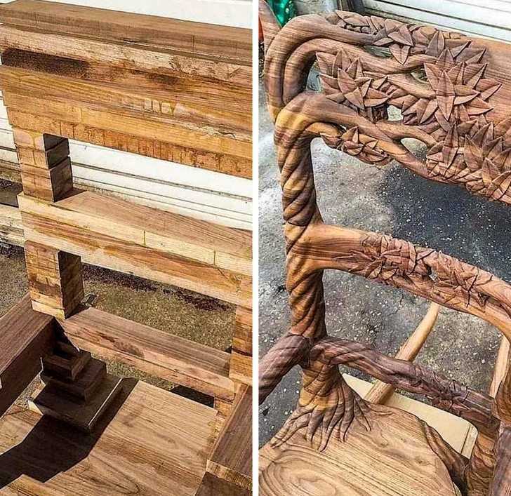 5. Drewniane krzesłо