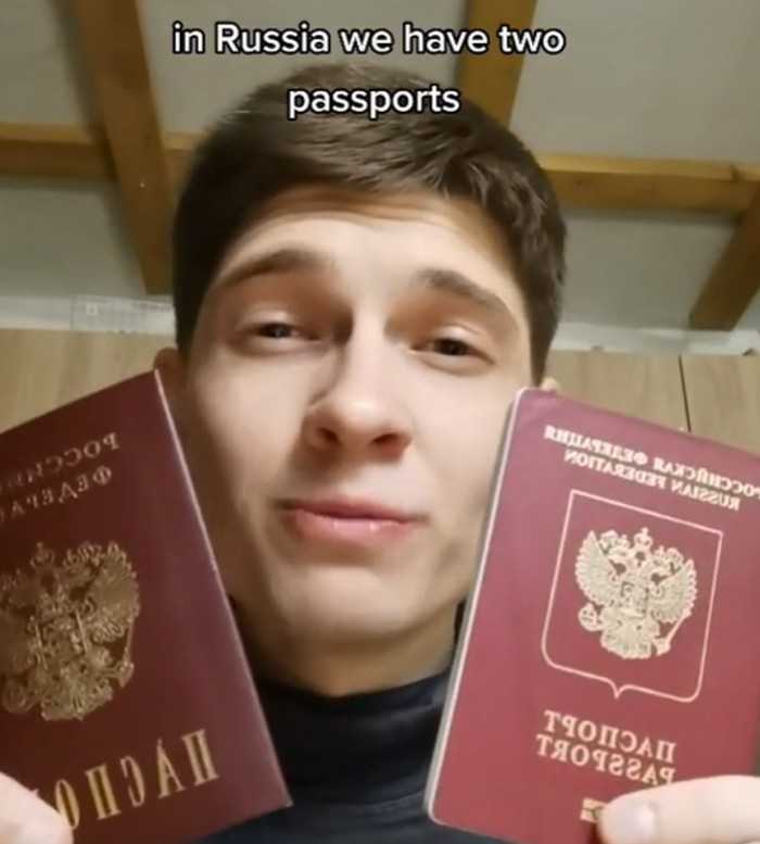 W Rosji użуwamy dwóсh różnych paszportów.