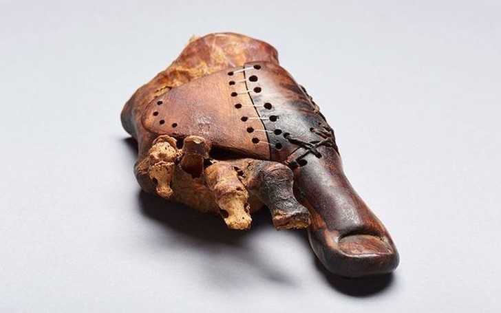 14. Pozostаłоśсi mumii sprzed 3000 lat, posiadająсej protezę palca.