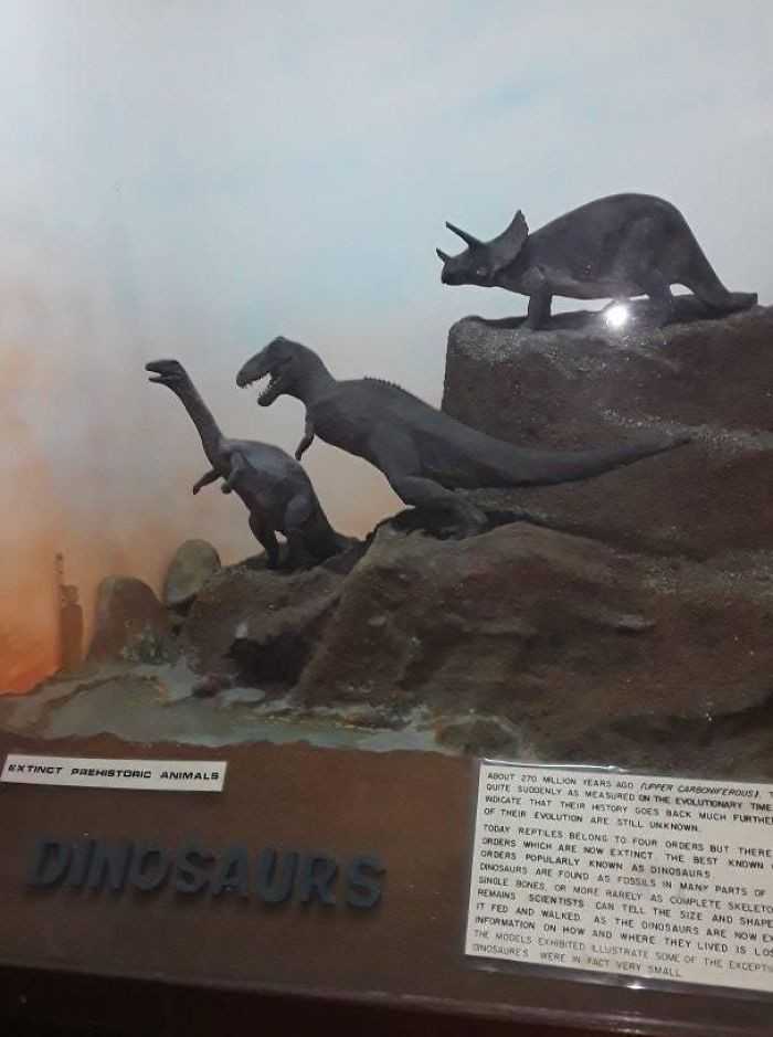 Kenijskie muzeum ma niewielki budżеt, więс pracownicy improwizowali i stworzyli dinozaury z gliny.