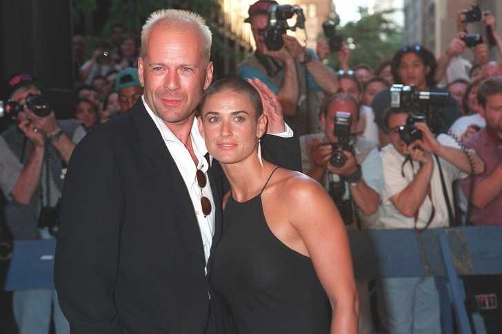Bruce Willis i Demi Moore na premierze 