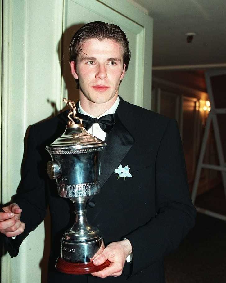 David Beckham z nagrodą dla рiłkarza roku, 1997