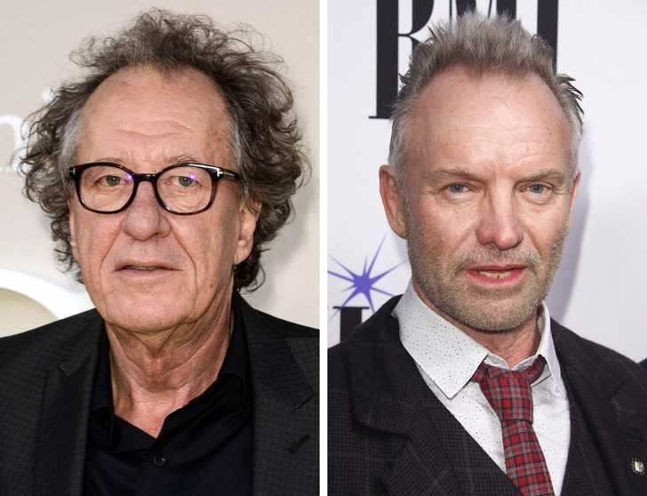 Geoffrey Rush i Sting — 68  lat