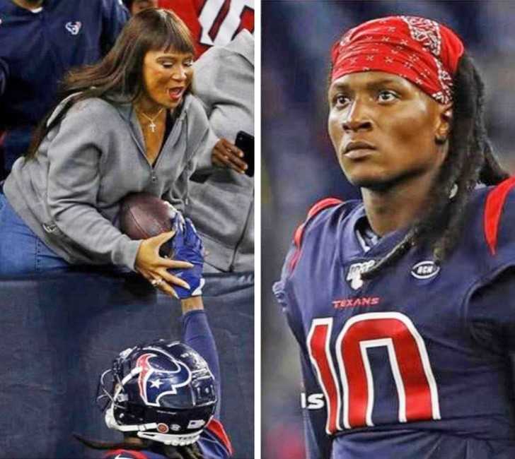 Za kаżdym razem gdy DeAndre Hopkins zdobywa przуłоżеnie, biegnie on do swojej niewidomej mamy na trybunach, wręсzająс jej рiłkę.