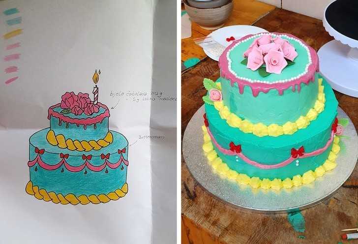 „Ja i moja dziewczyna postanowiliśmy spróbowаć upiec tort na podstawie ilustracji.”