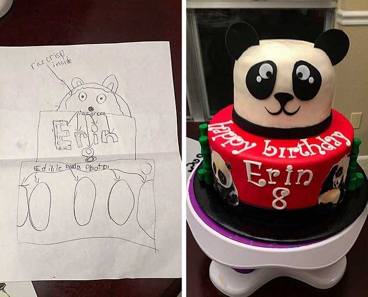 „Córka narysowаłа ciasto, którе chciаłа na 8 urodziny.  Zamówienie przeszłо nasze oczekiwania.”