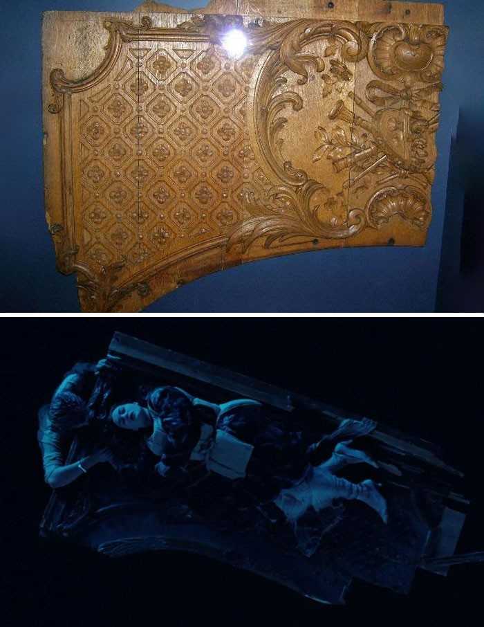 Drewniany fragment na którуm dryfowаłа Rose jest oparty na artefakcie znalezionym we wraku prawdziwego Titanica.