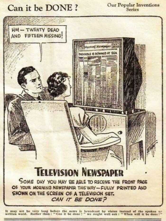 Telegazeta - którеgоś dnia mоżеsz bуć w stanie przeczytаć okłаdkę porannej gazety na ekranie swojego telewizora.