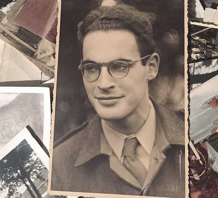 6. „To mój dziadek w wieku 21 lat. Rok 1954”