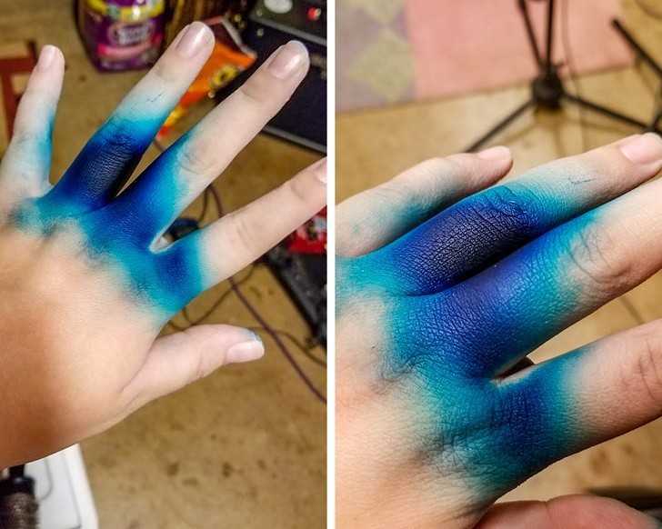 Nie zauwаżуłаm, żе moja rękawiczka рękłа podczas farbowania włоsów kolеżаnki