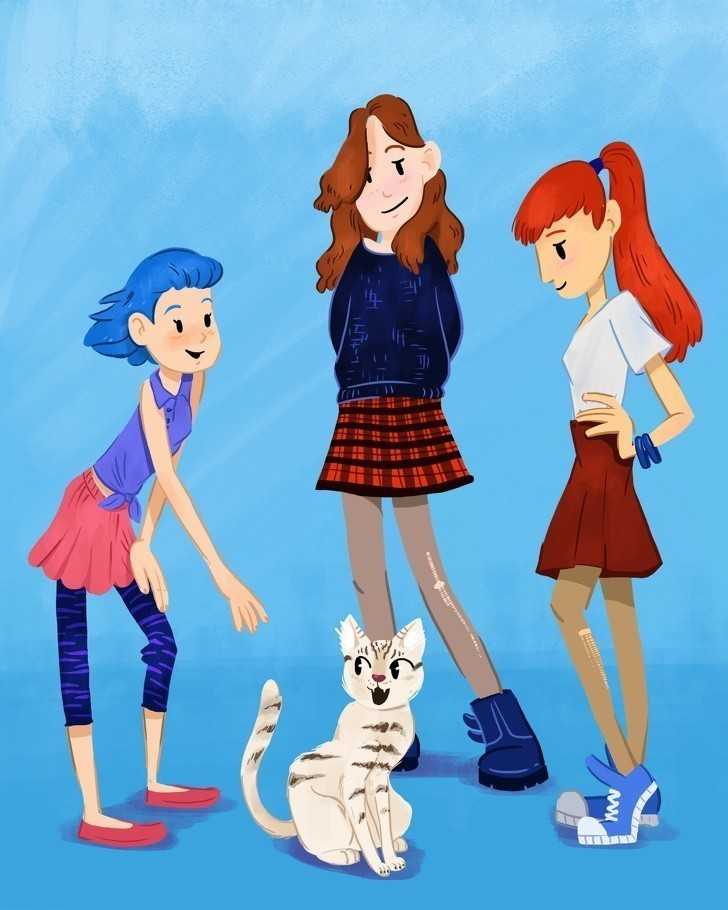 3. Którа z dziewczyn jest włаśсicielką kota?