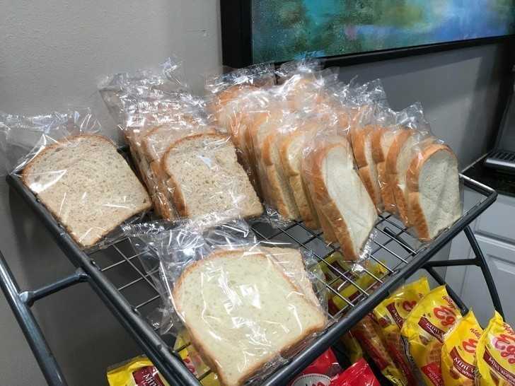1. Kromki chleba pakowane osobno