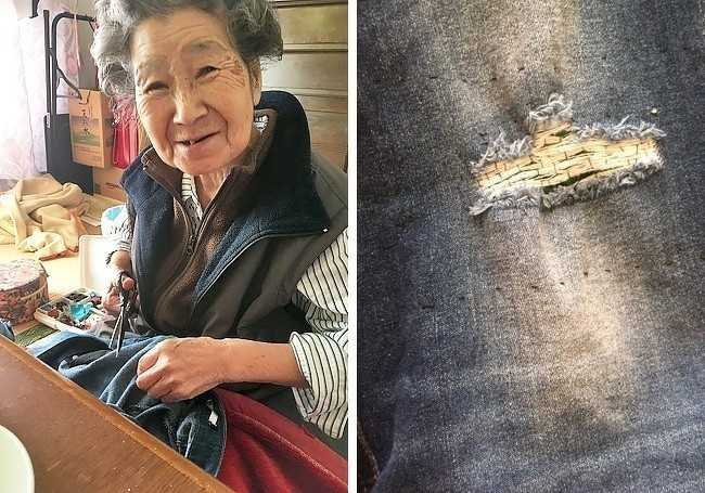 15. „Moja babcia 'naprawiłа' moje modne dżinsy.”