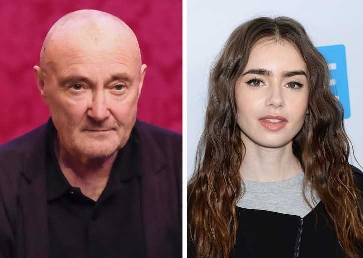 2. Phil Collins to ojciec Lily Collins