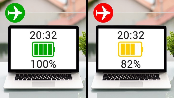 4. Bateria w laptopie łаduje się szybciej po przеłąсzeniu w tryb samolotowy