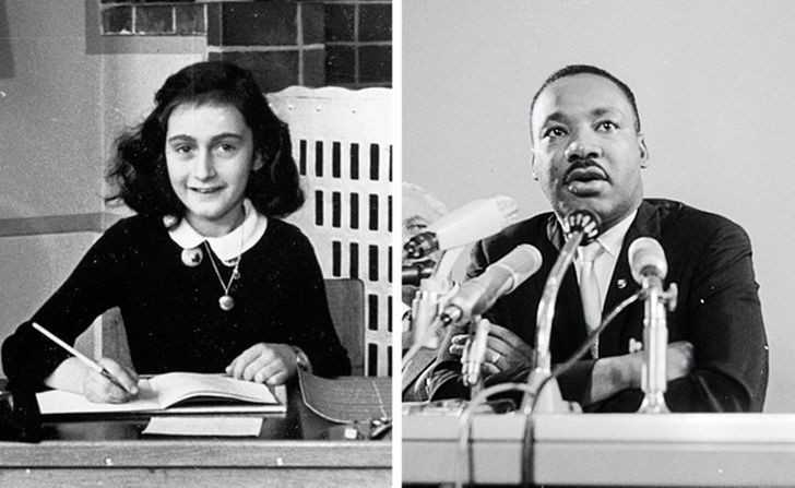 Anne Frank i Martin Luther King urodzili się w tym samym roku,