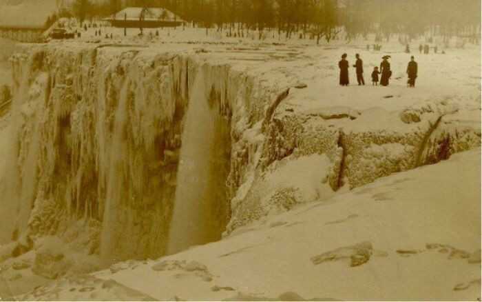 Zamarznięty wodospad Niagara, 1911