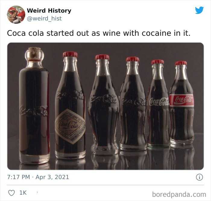 Coca Cola rozpoczynаłа swoją dziаłаlnоść jako wino z dodatkiem kokainy.