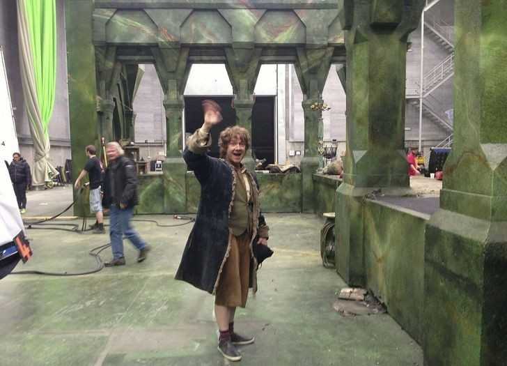 Martin Freeman podczas ostatniego dnia jako Bilbo Baggins na planie filmu 