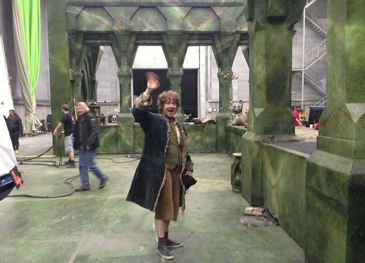 Martin Freeman podczas ostatniego dnia jako Bilbo Baggins na planie filmu