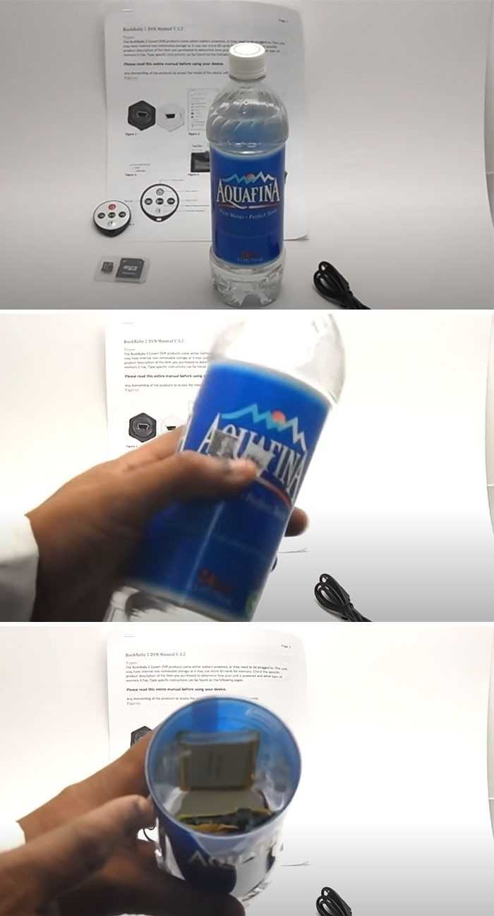 13. Kamera ukryta wewnątrz butelki wody
