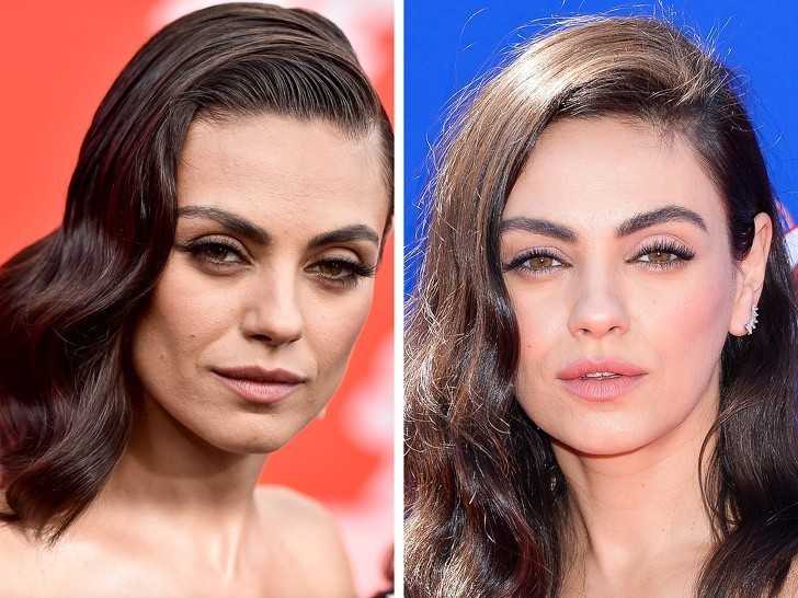 8. Mila Kunis obniżа lekko górne powieki aby wyglądаć bardziej uwodzicielsko.