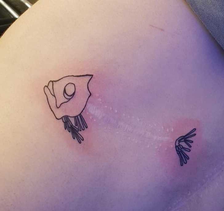 4. Tatuаż z wykorzystaniem blizny