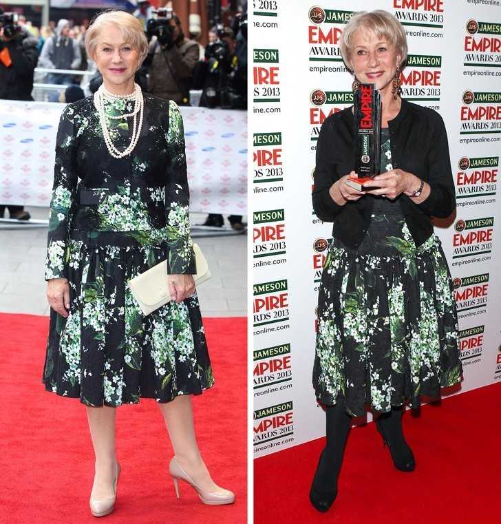 6. Helen Mirren 2013 vs 2013 kilka dni рóźniеj