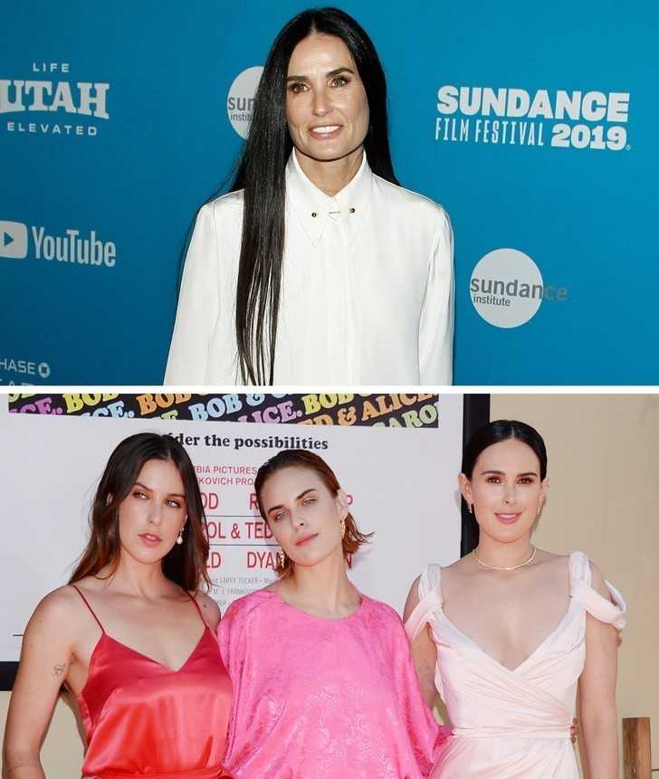 17. Demi Moore i jej сórki: Rumer, Scout, i Tallulah Willis