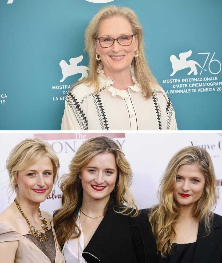 8. Meryl Streep i jej сórki: Mamie, Grace, i Louisa Gummer