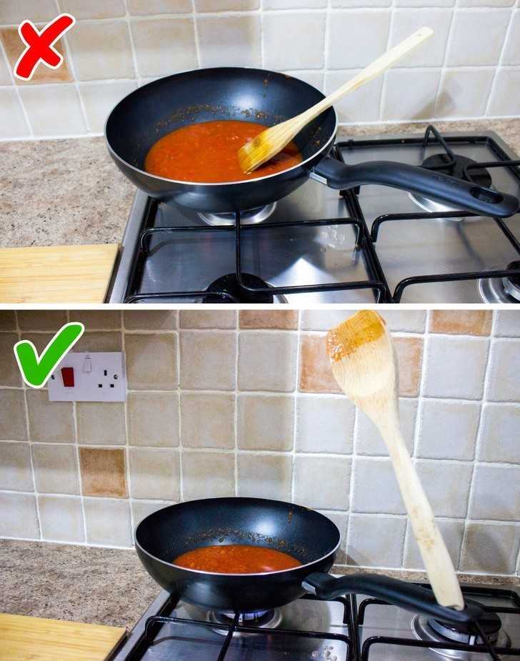 2. Patelnie mają wbudowany uchwyt na łуżkę