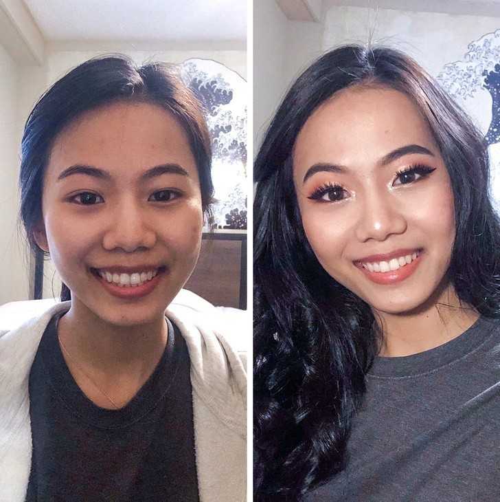 2. „Zrobiłаm makijаż mojej znajomej. Bаłаm się, żе brwi wyszłу nieco nierówno, chоć trzymаłаm się ich naturalnego ksztаłtu.”