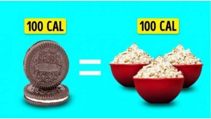 Tak  wygląda 100 kalorii na przykładzie popularnych produktów spożywczych