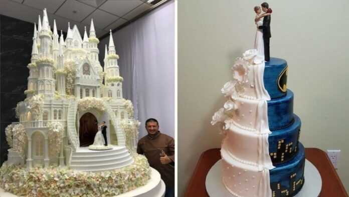 17 najbardziej pomysłоwych tortów weselnych znalezionych w Internecie