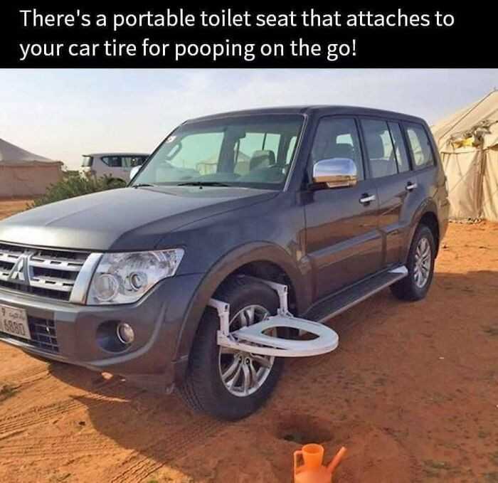 Przenоśna deska sedesowa, którą mоżеsz zamontowаć na kole samochodu