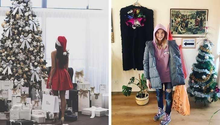 1. Albo pozujesz przed choinką i prezentami, albo po prostu cieszysz się świętami.