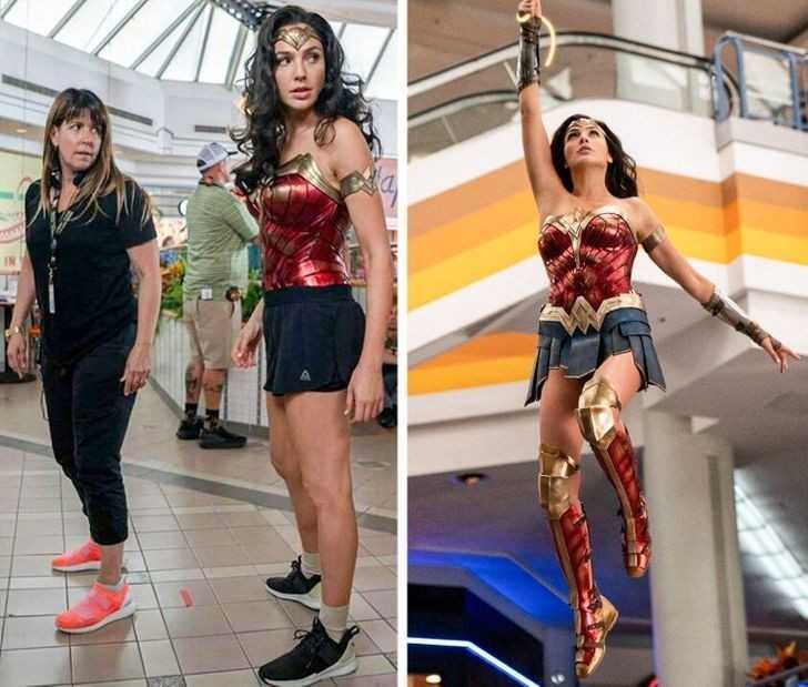 1. Gal Gadot i jej wygodniejszy strój na planie