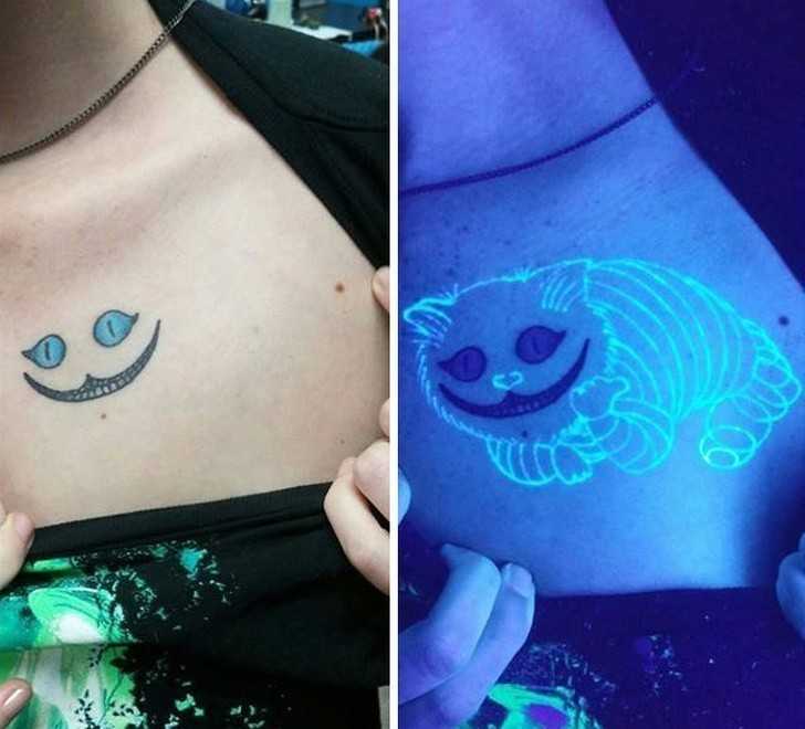 21. Tatuаżе, widoczne tylko w ultrafiolecie