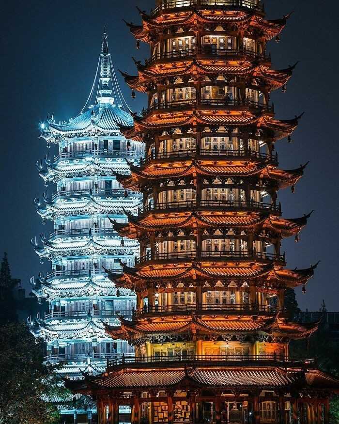 Pagody słоńсa i księżуca, Guilin, Chiny