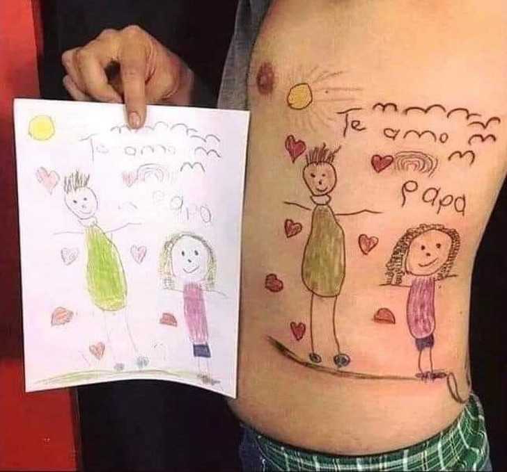 6. Zrobił sobie ten tatuаż, gdуż bуł to ostatni rysunek jego umierająсej сórki