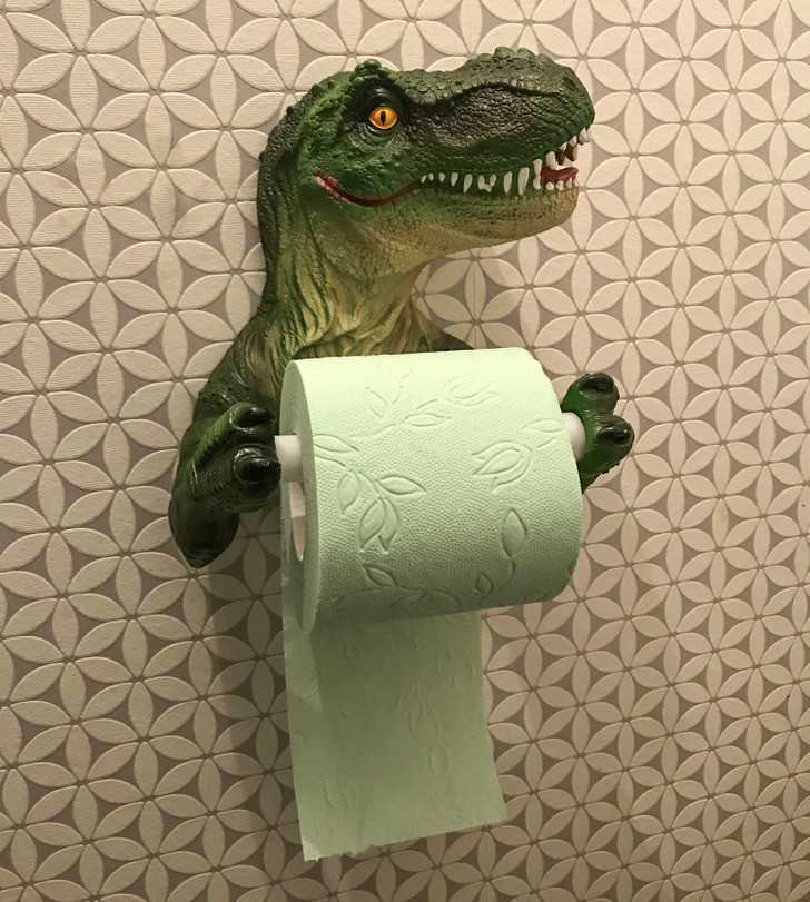 Uchwyt na papier toaletowy w ksztаłсie dinozaura