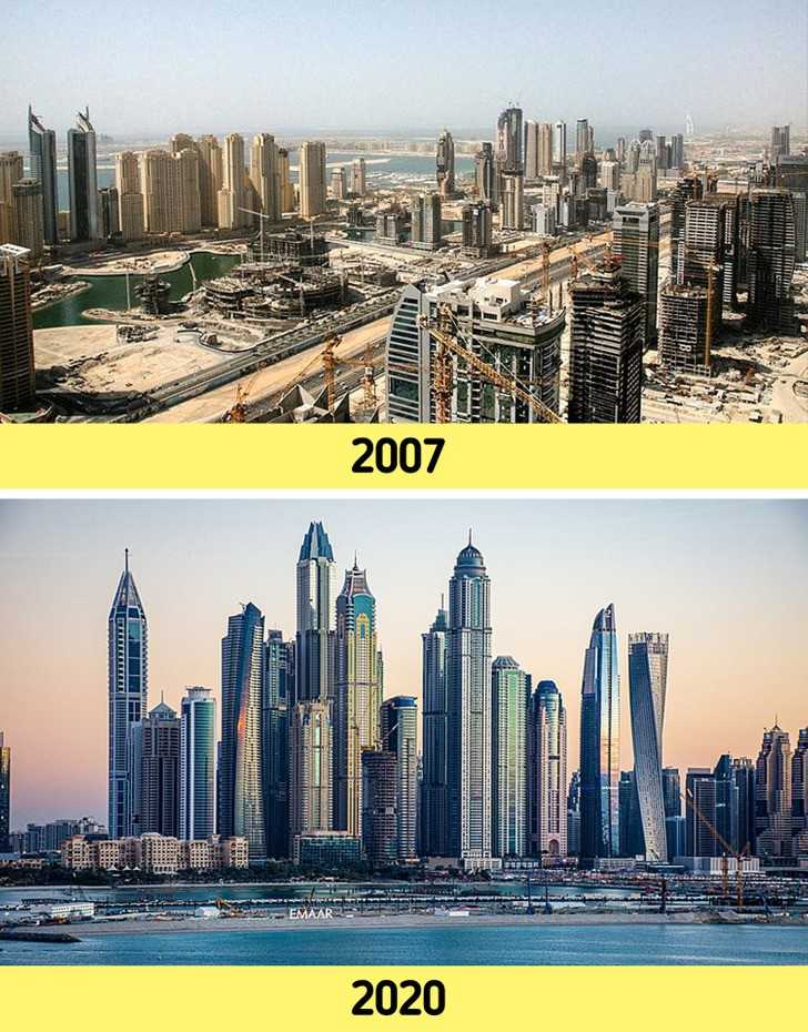 Tak zmieniłа się marina Dubaju od 2007 roku.